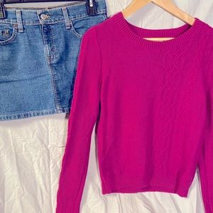 Vintage Levis Sweater and Mini Skirt (size 5)